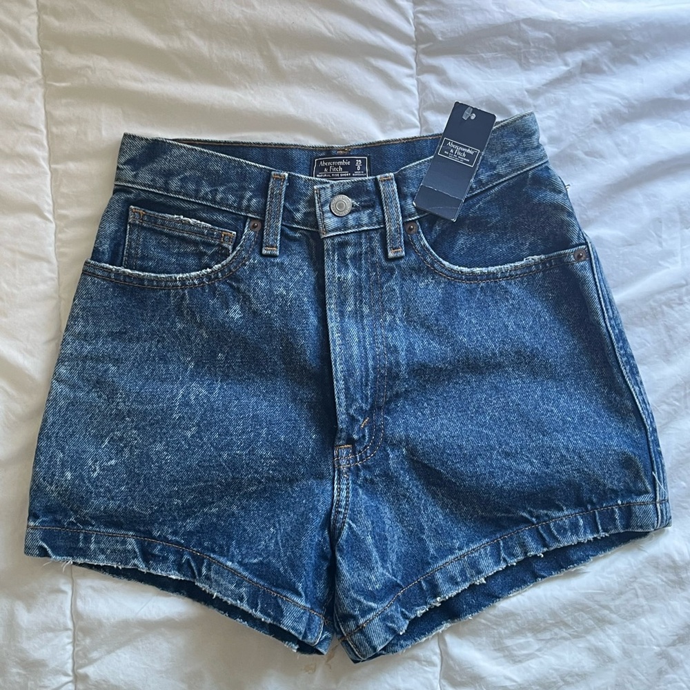 Abercrombie & Fitch Classic Dark Blue Jean Shorts